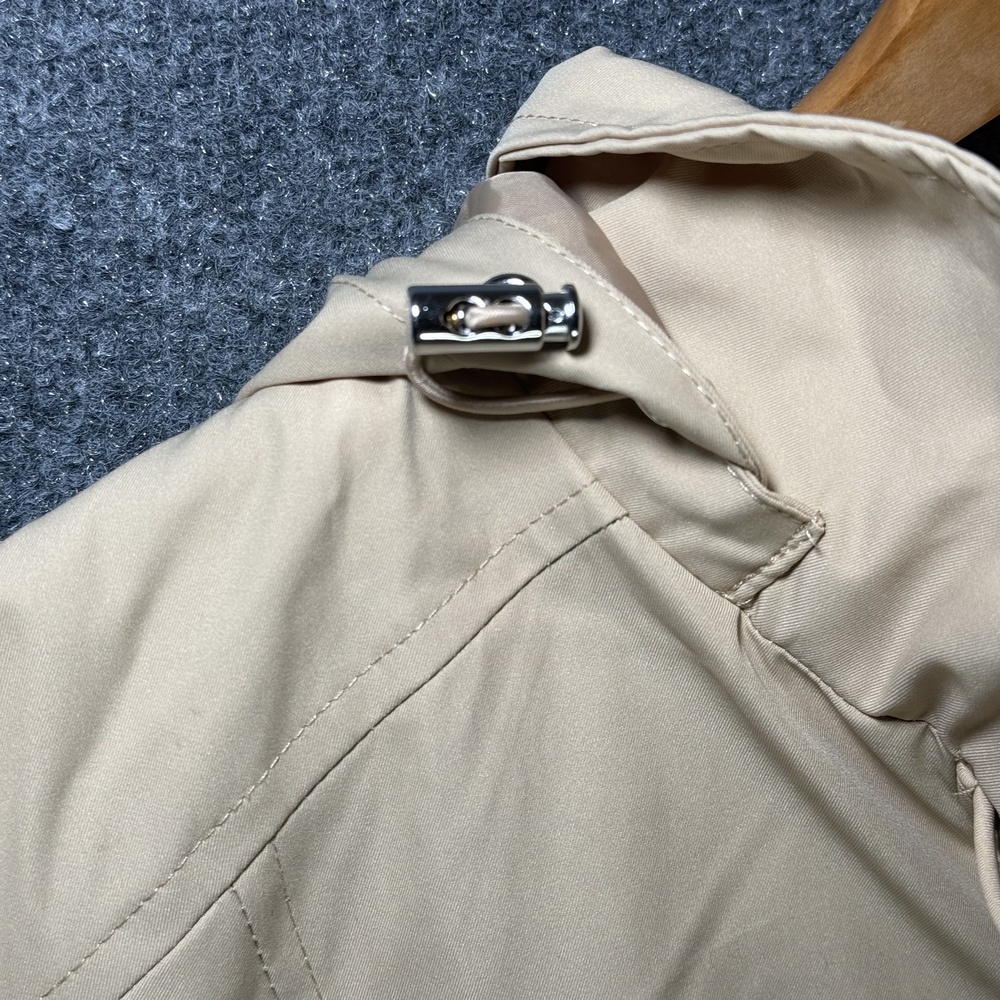 Lands End Jacket Womens Extra Large Hooded Full Zip Beige - Picture 6 of 15